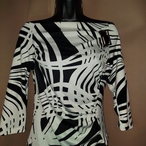 Doubletake Blouse with buckle accent